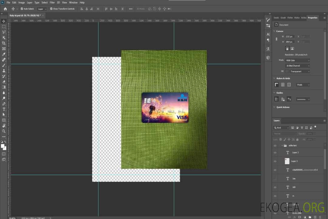 Hongrie K&H visa carte classique photolook recto template Hongrie K&H visa carte classique photolook recto template